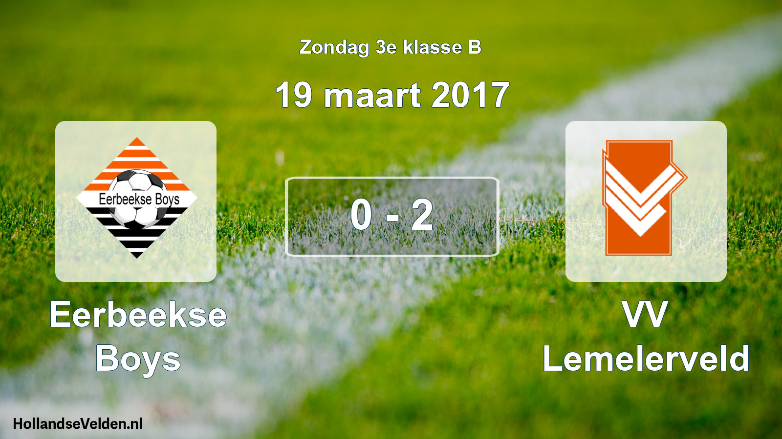 Total number of matches played: Eerbeekse Boys - VV Lemelerveld 0 - 2 (19 March 2017)