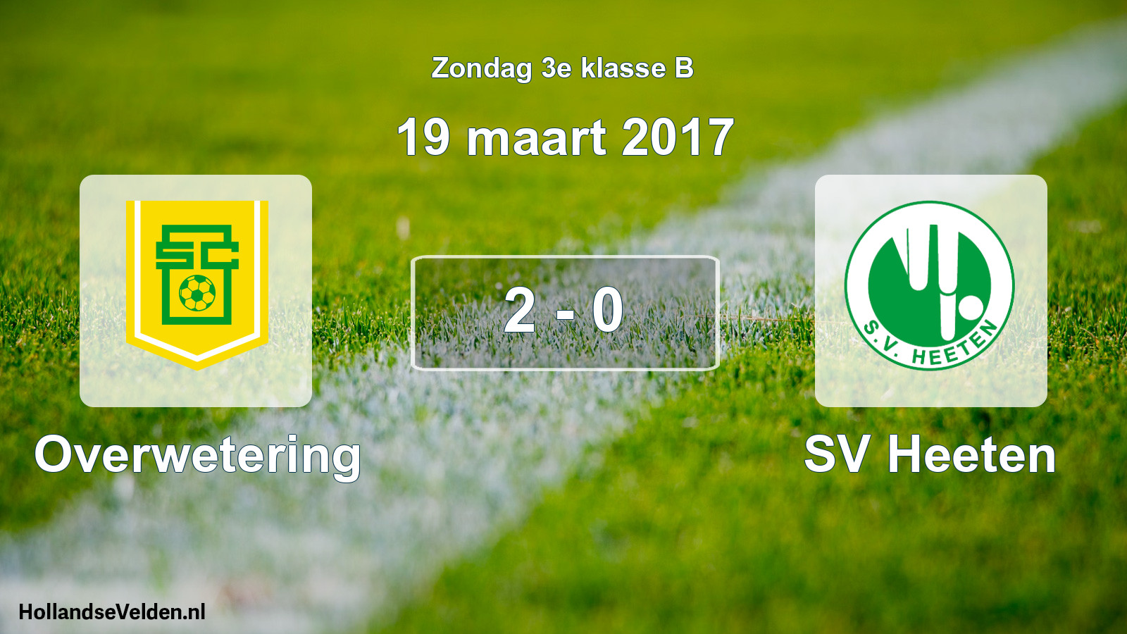 Total number of matches played: Overwetering - SV Heeten 2 - 0 (19 March 2017)