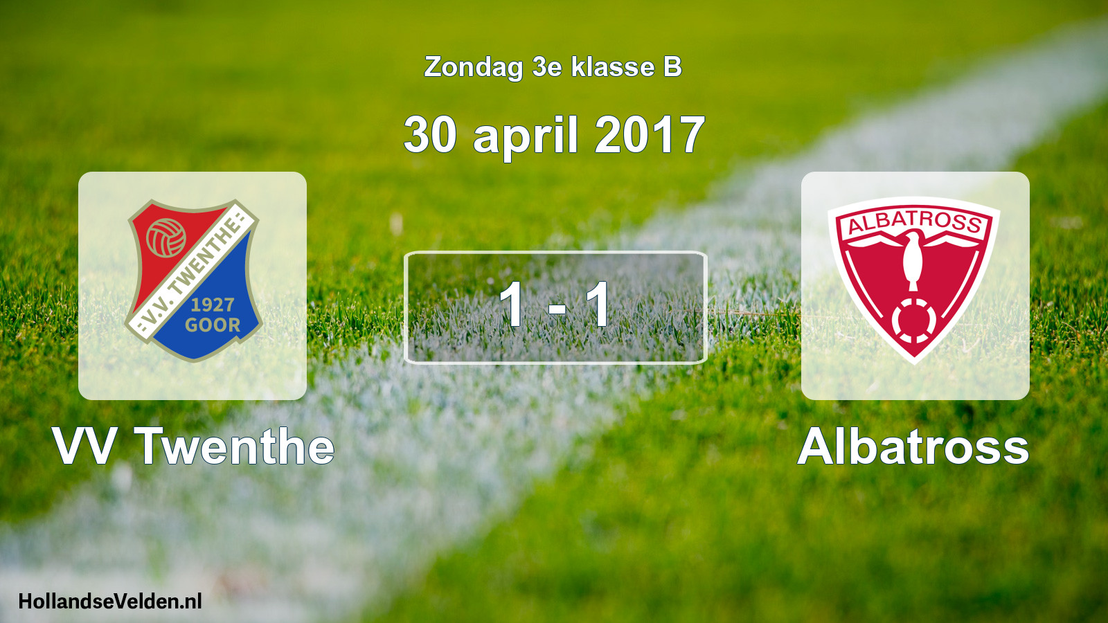 Total number of matches played: VV Twenthe - Albatross 1 - 1 (30 April 2017)