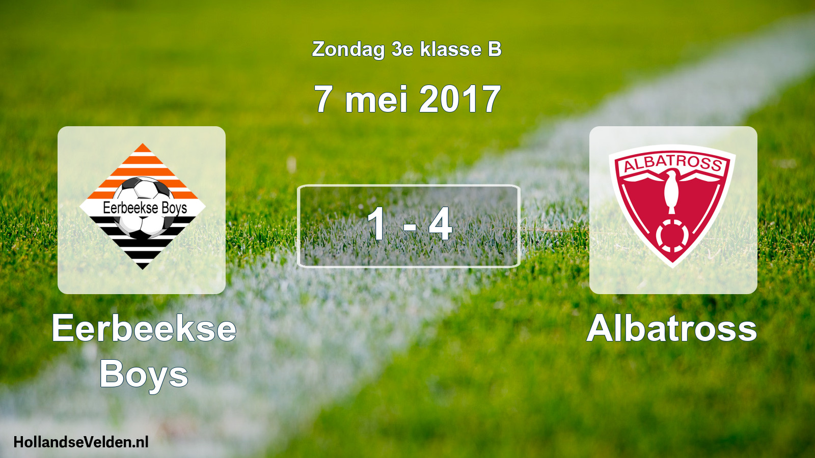 Total number of matches played: Eerbeekse Boys - Albatross 1 - 4 (7 May 2017)