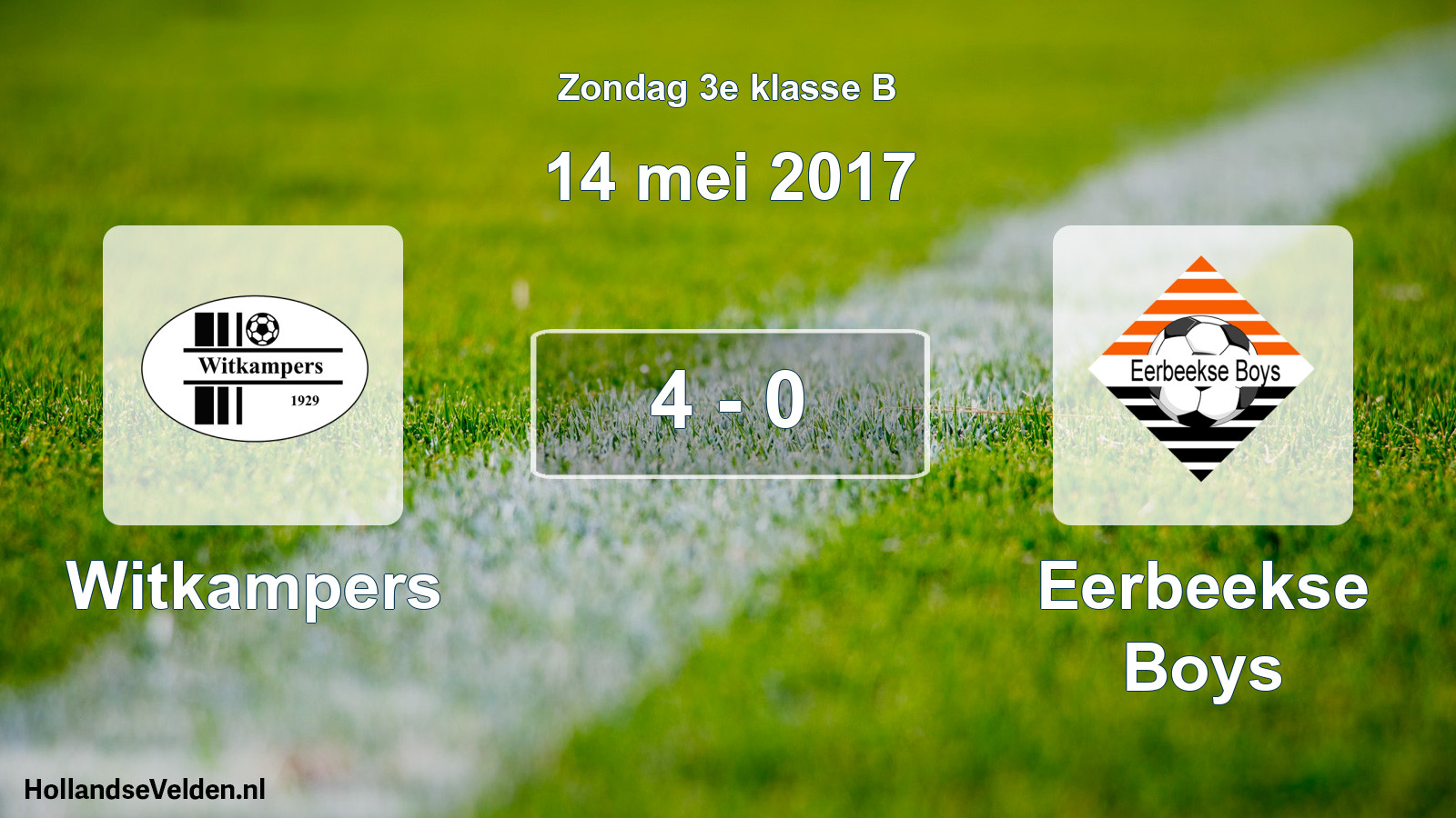 Total number of matches played: Witkampers - Eerbeekse Boys 4 - 0 (14 May 2017)