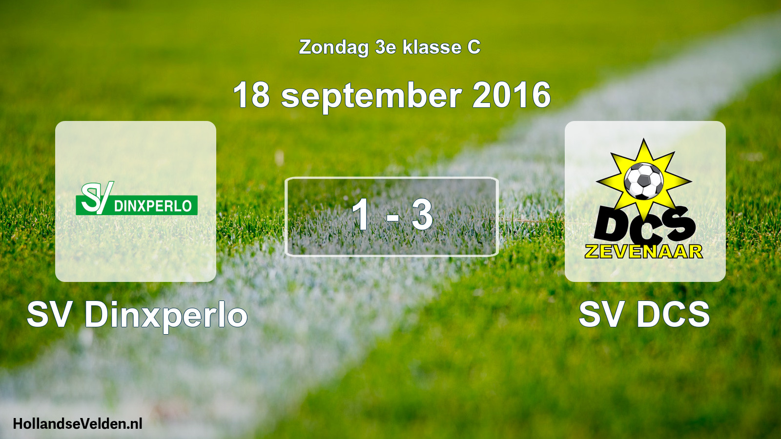 Total number of matches played: SV Dinxperlo - SV DCS 1 - 3 (18 September 2016)