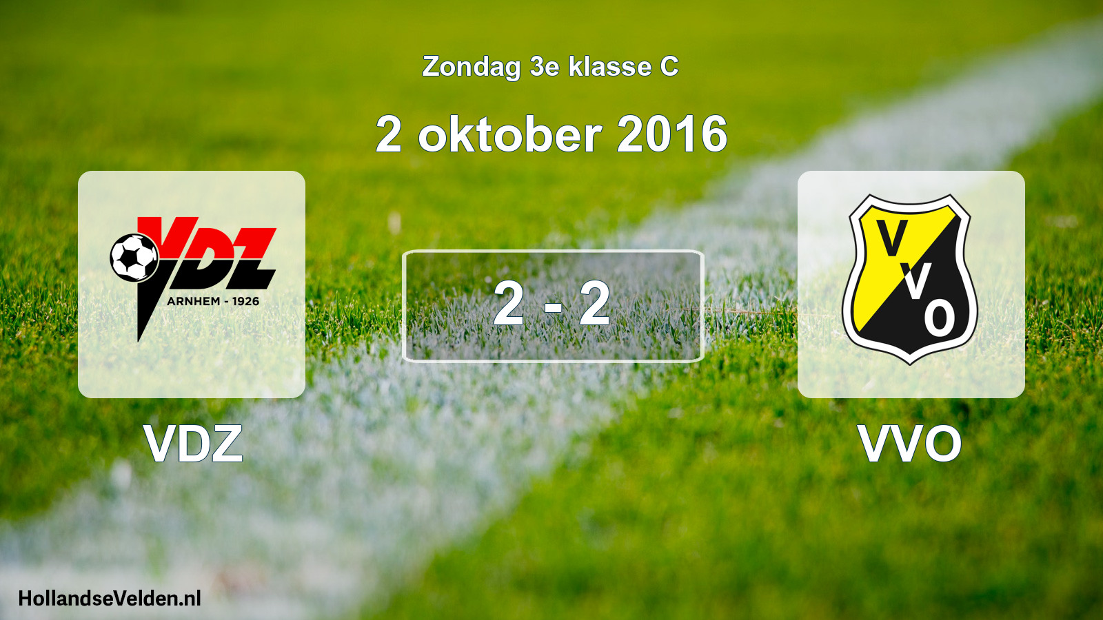 Total number of matches played: VDZ - VVO 2 - 2 (2 October 2016)