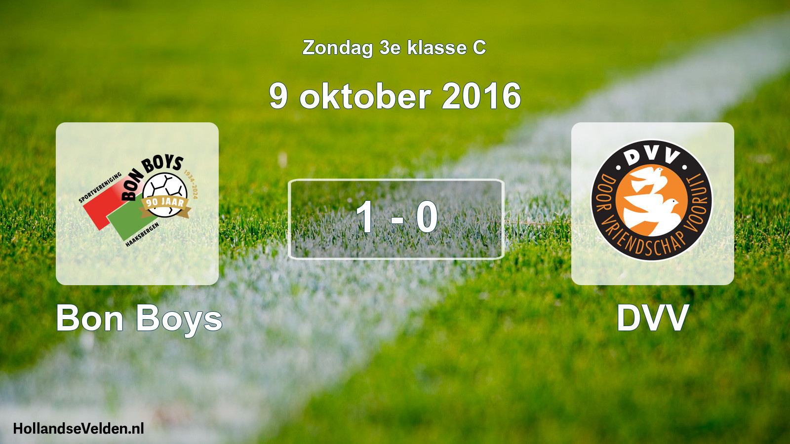 Total number of matches played: Bon Boys - DVV 1 - 0 (9 October 2016)