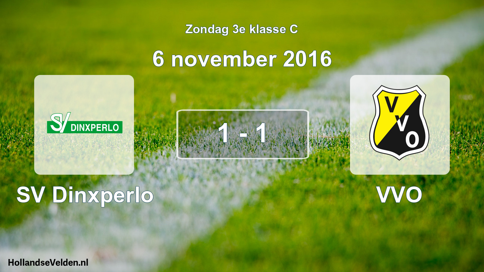 Total number of matches played: SV Dinxperlo - VVO 1 - 1 (6 November 2016)
