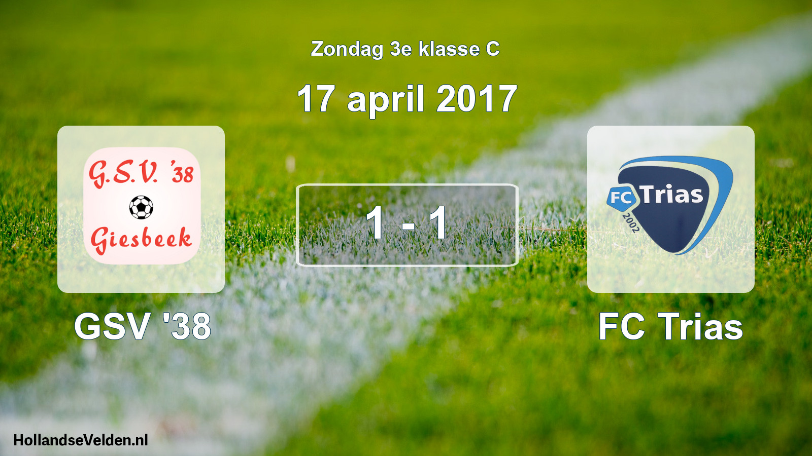 Total number of matches played: GSV '38 - FC Trias 1 - 1 (17 April 2017)