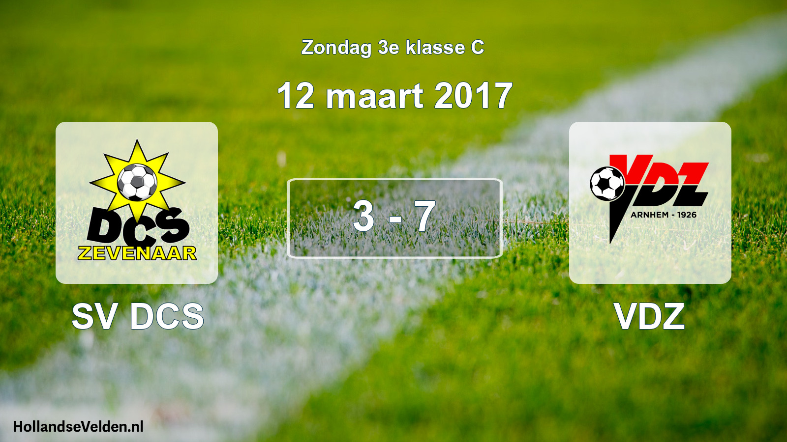 Total number of matches played: SV DCS - VDZ 3 - 7 (12 March 2017)
