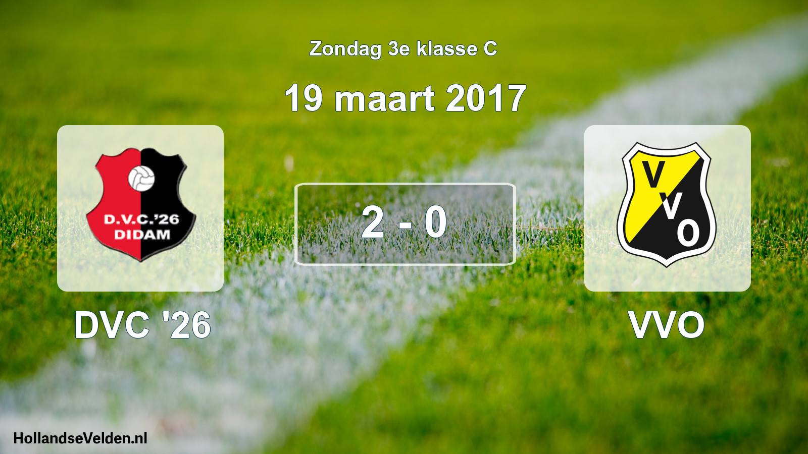 Total number of matches played: DVC '26 - VVO 2 - 0 (19 March 2017)
