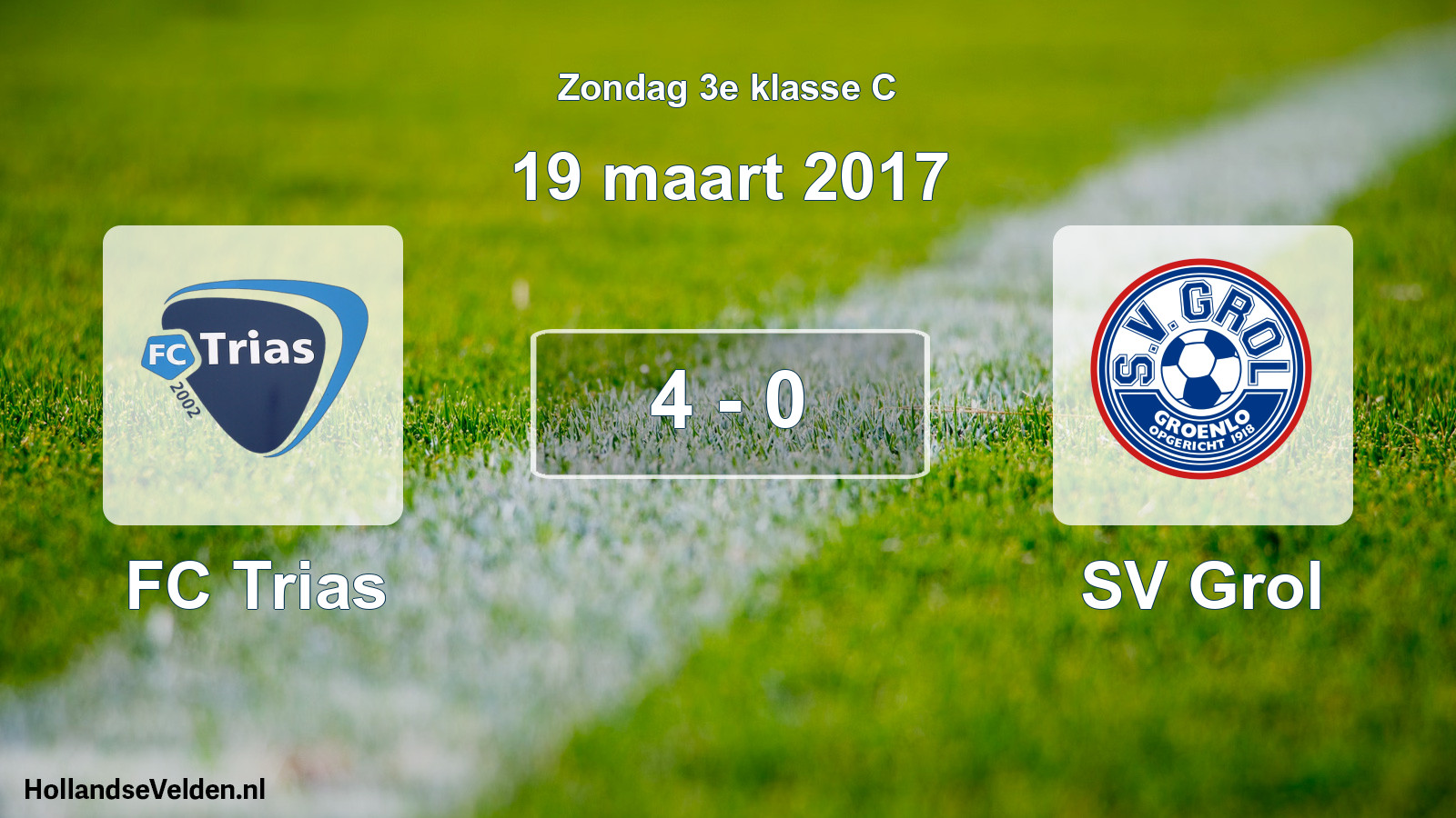 Total number of matches played: FC Trias - SV Grol 4 - 0 (19 March 2017)