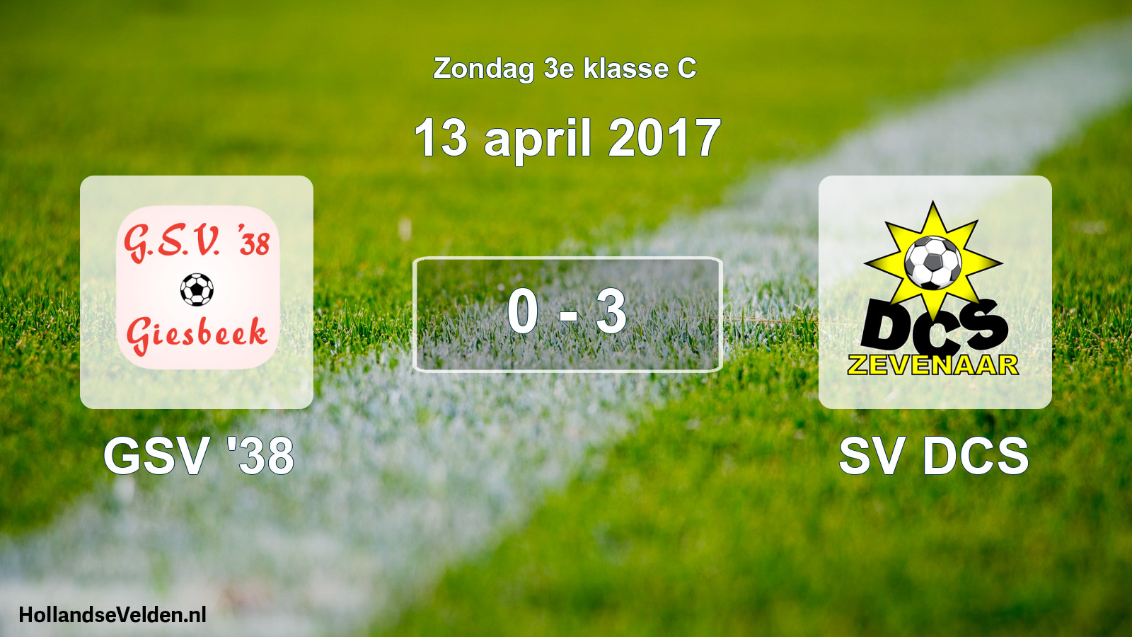 Total number of matches played: GSV '38 - SV DCS 0 - 3 (13 April 2017)