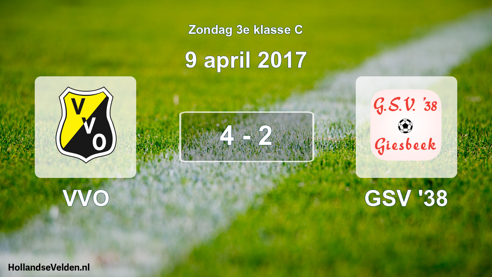 Total number of matches played: VVO - GSV '38 4 - 2 (9 April 2017)