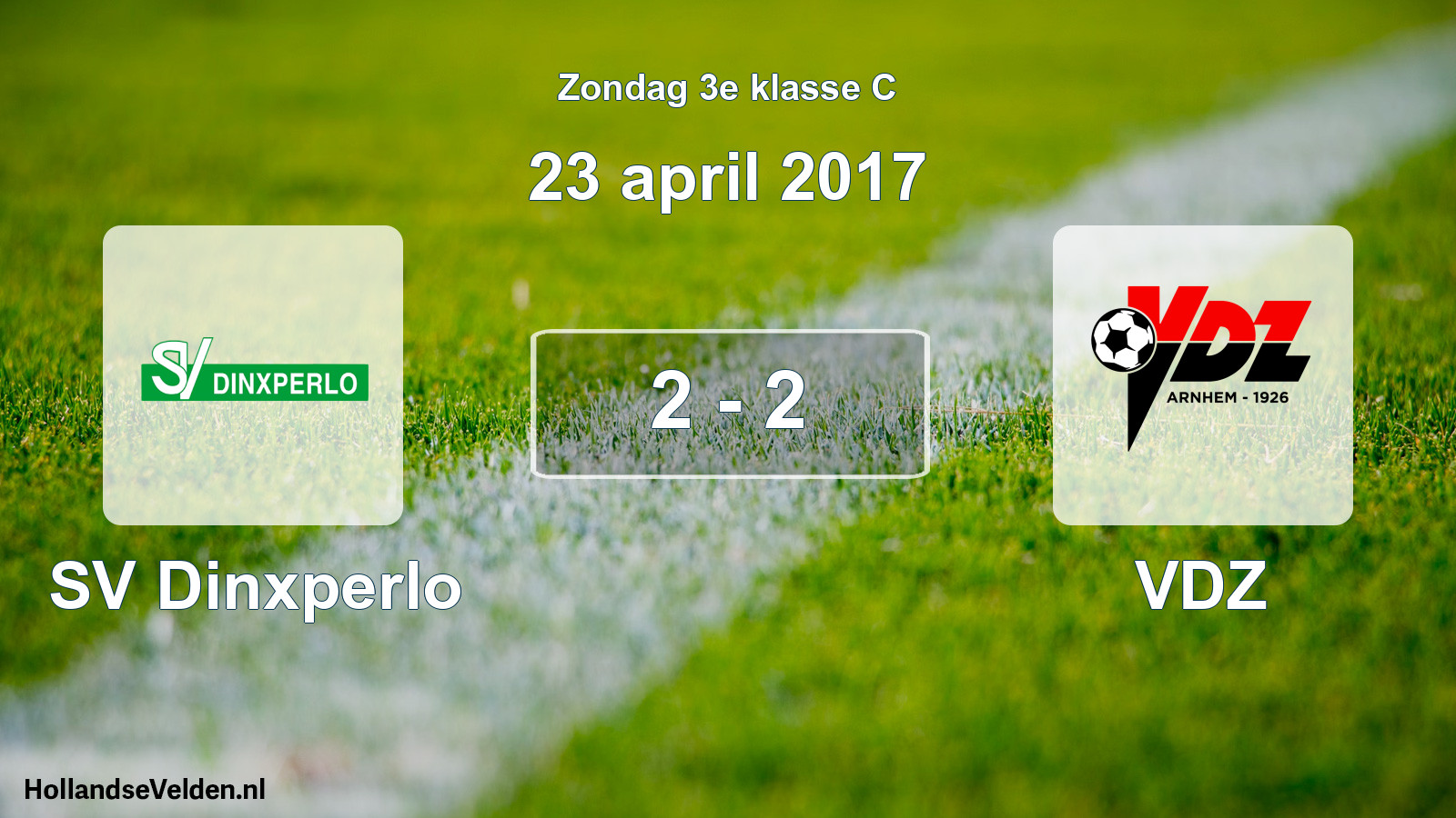 Total number of matches played: SV Dinxperlo - VDZ 2 - 2 (23 April 2017)
