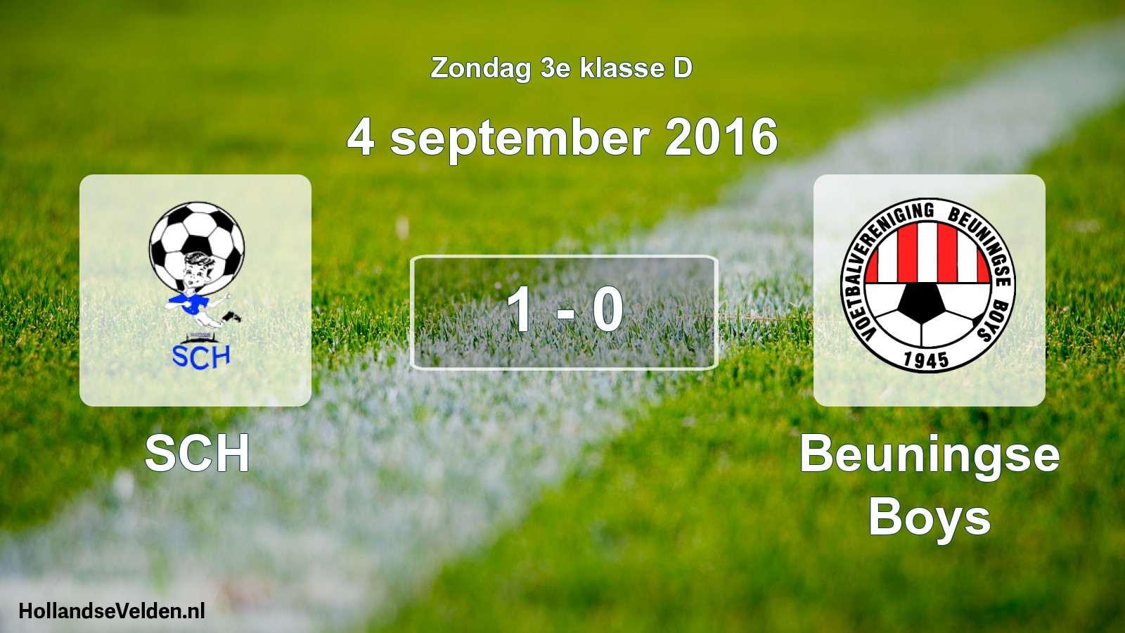 Total number of matches played: SCH - Beuningse Boys 1 - 0 (4 September 2016)