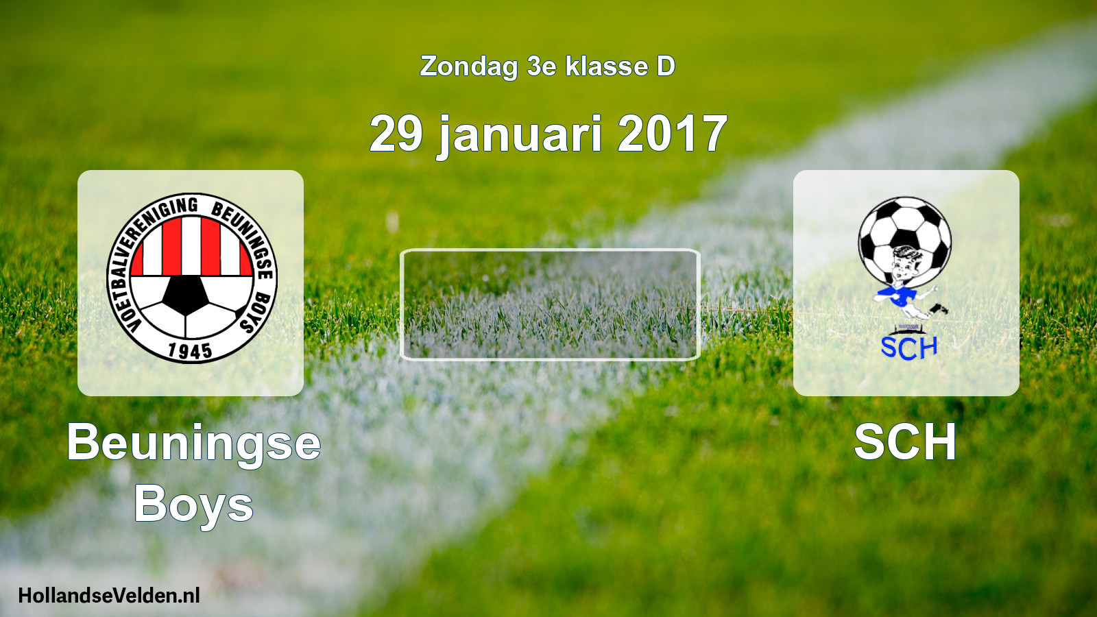 Scheduled Match: Beuningse Boys - SCH (29 January 2017)