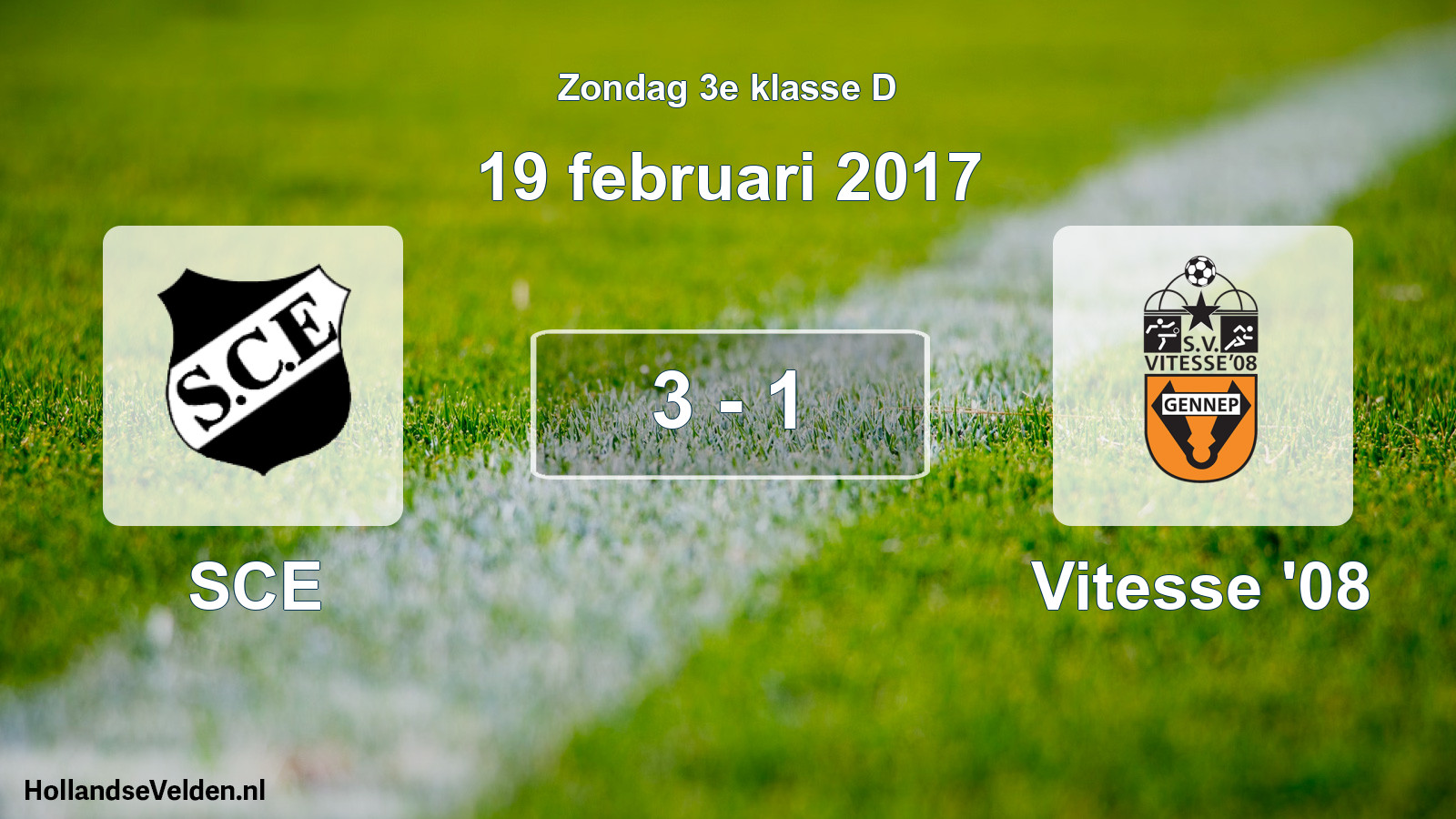 Total number of matches played: SCE - Vitesse '08 3 - 1 (19 February 2017)
