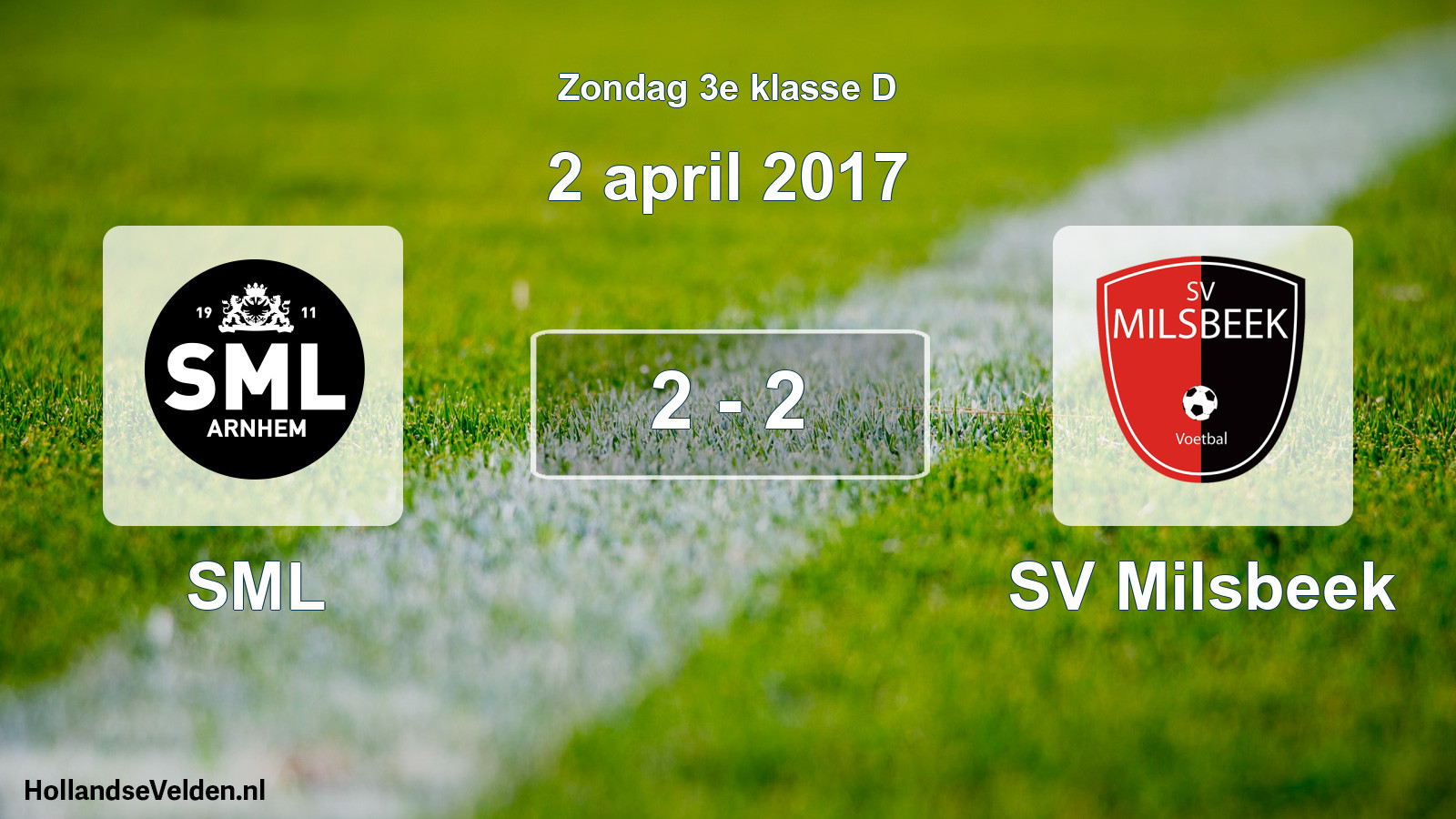 Total number of matches played: SML - SV Milsbeek 2 - 2 (2 April 2017)