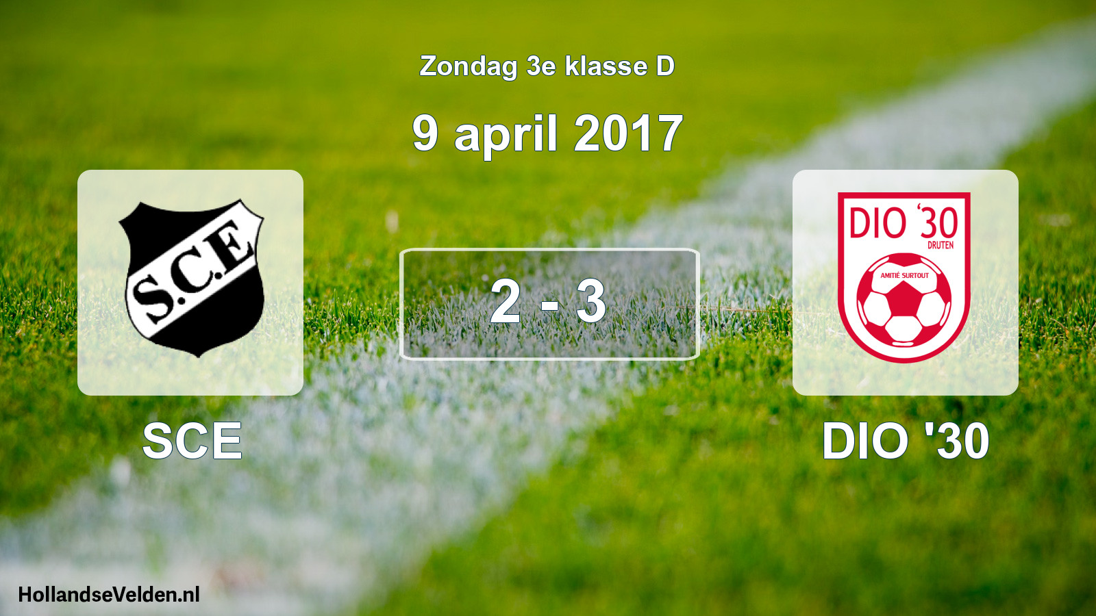 Total number of matches played: SCE - DIO '30 2 - 3 (9 April 2017)
