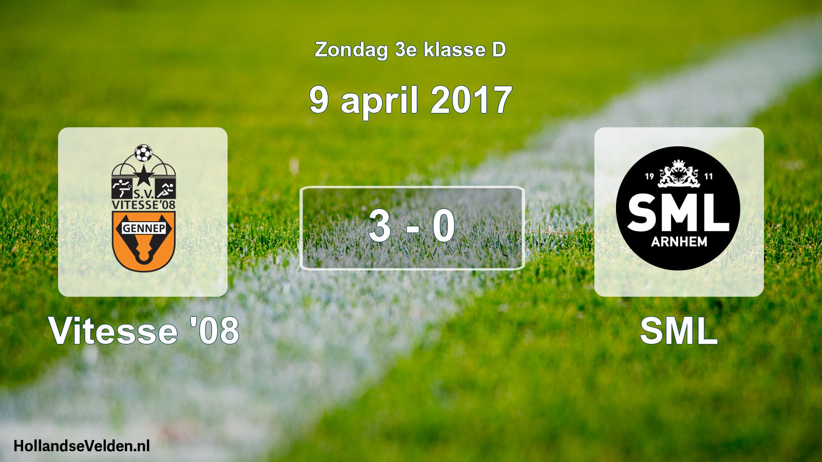 Total number of matches played: Vitesse '08 - SML 3 - 0 (9 April 2017)