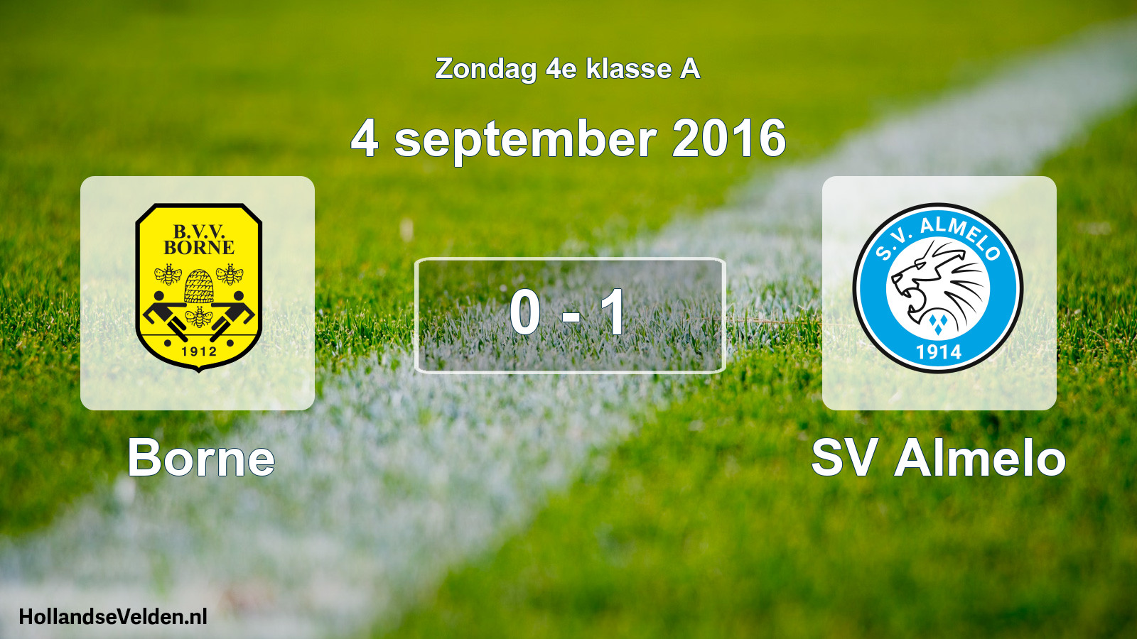 Total number of matches played: Borne - SV Almelo 0 - 1 (4 September 2016)