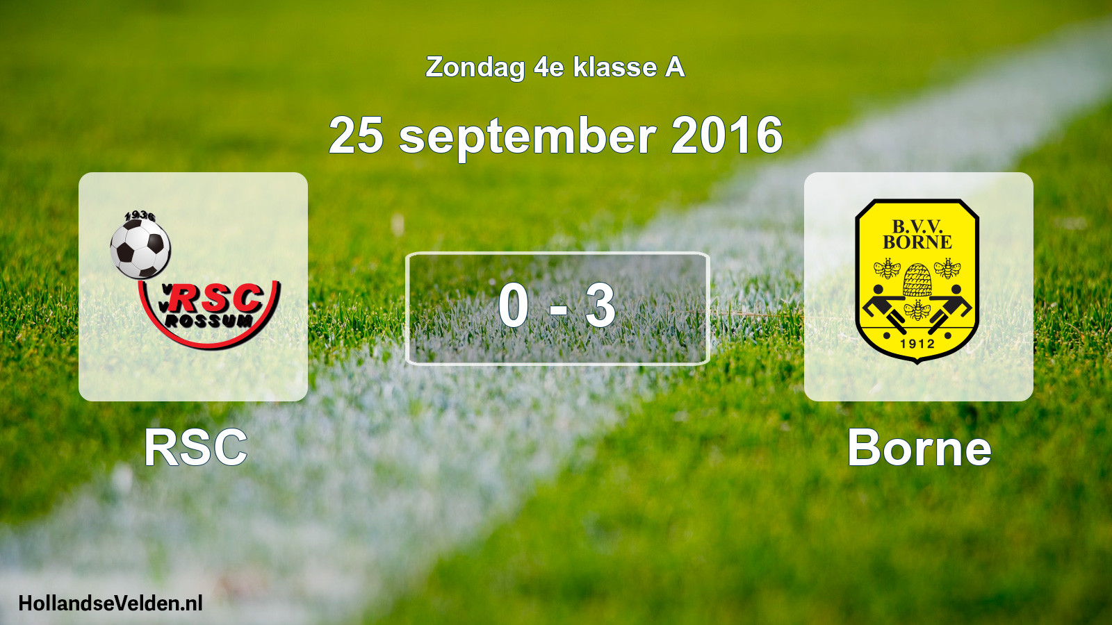 Total number of matches played: RSC - Borne 0 - 3 (25 September 2016)