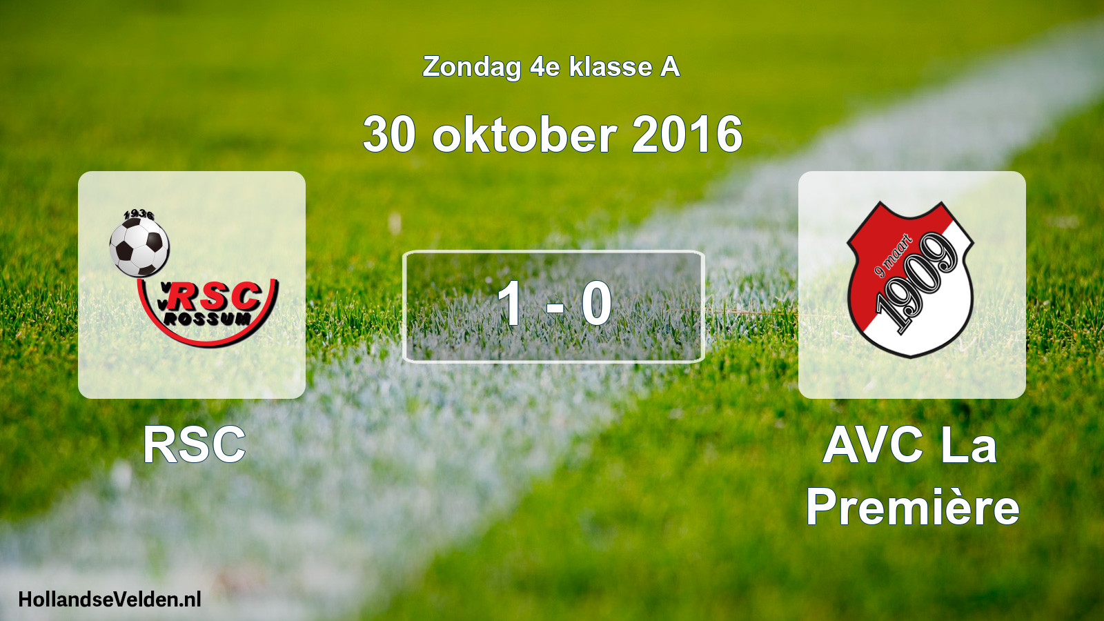 Total number of matches played: RSC - AVC La Première 1 - 0 (30 October 2016)