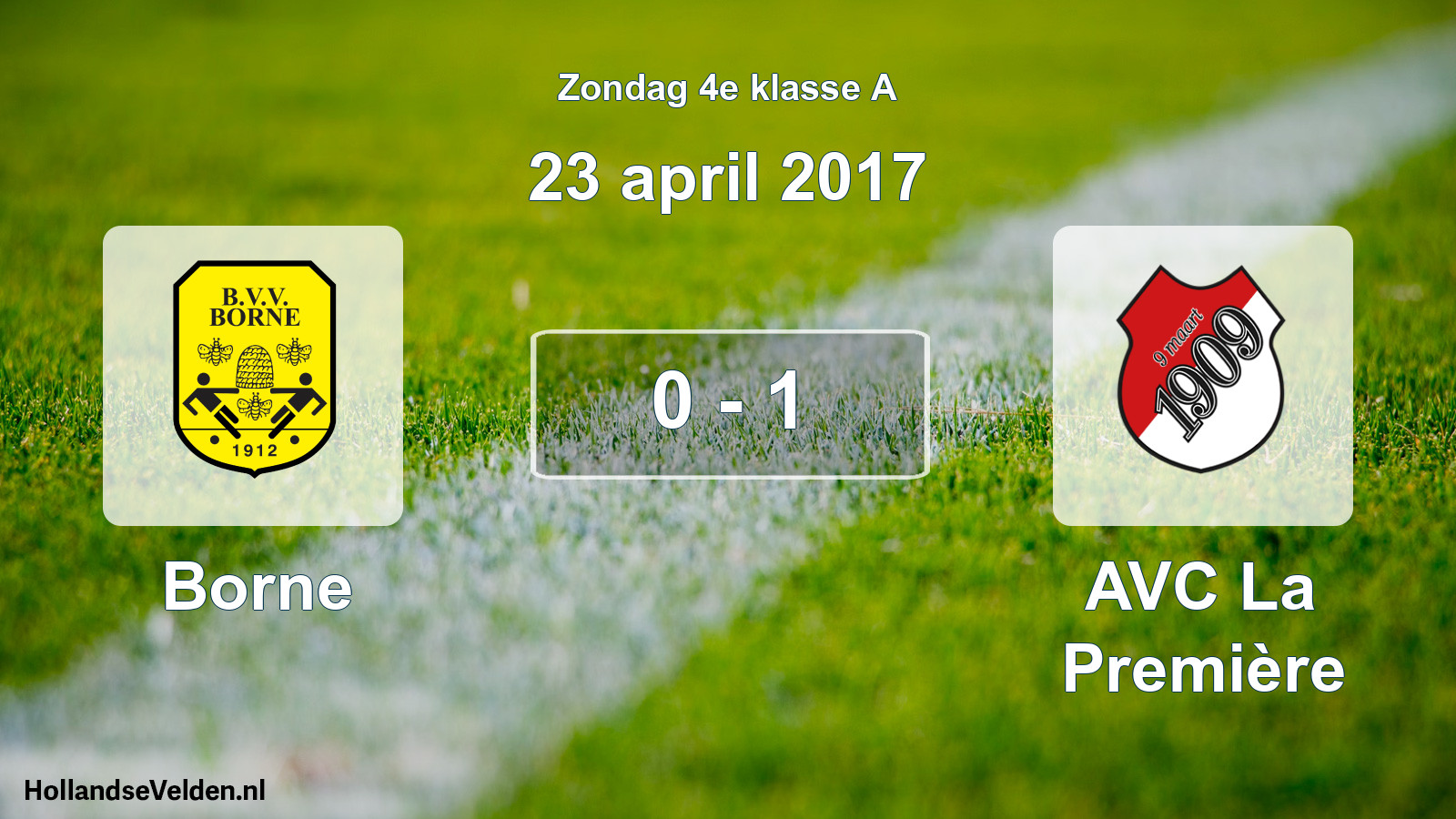 Total number of matches played: Borne - AVC La Première 0 - 1 (23 April 2017)