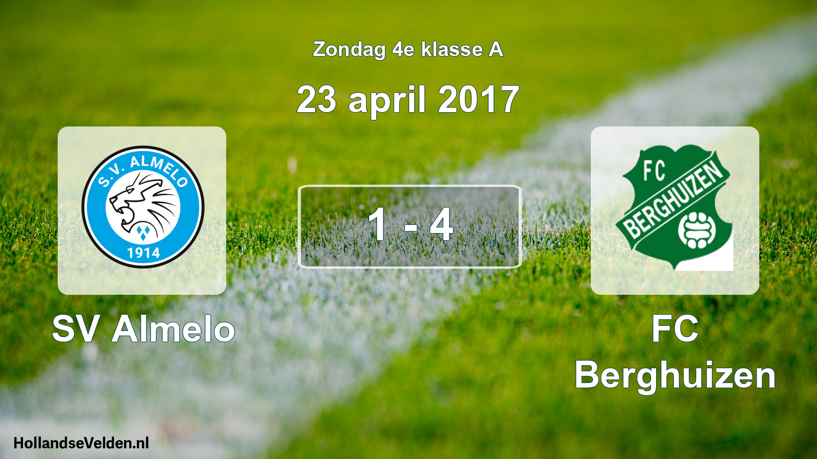 Total number of matches played: SV Almelo - FC Berghuizen 1 - 4 (23 April 2017)