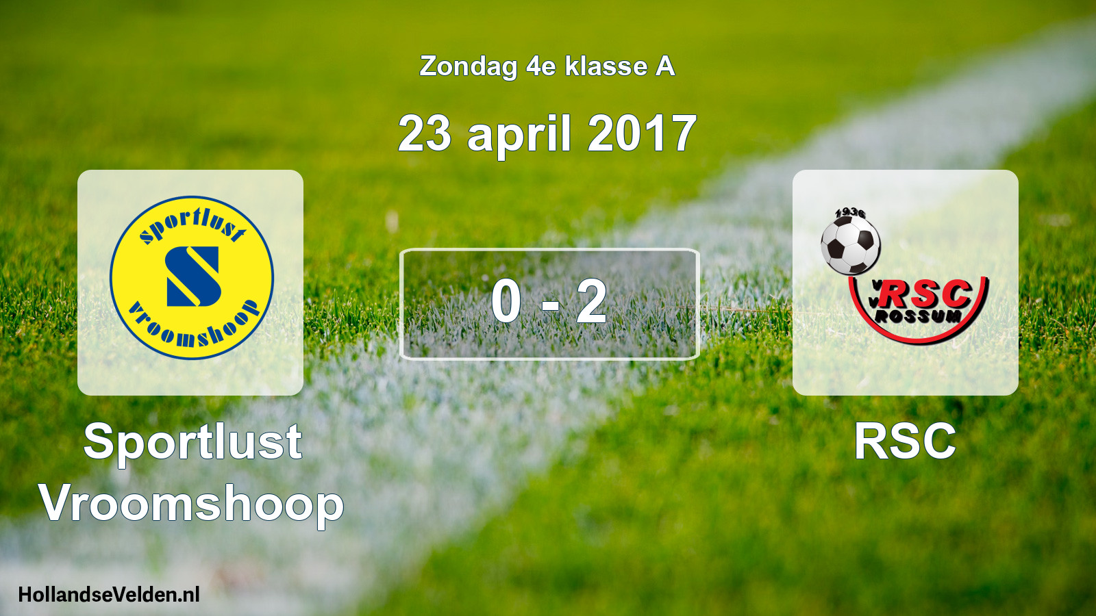 Total number of matches played: Sportlust Vroomshoop - RSC 0 - 2 (23 April 2017)