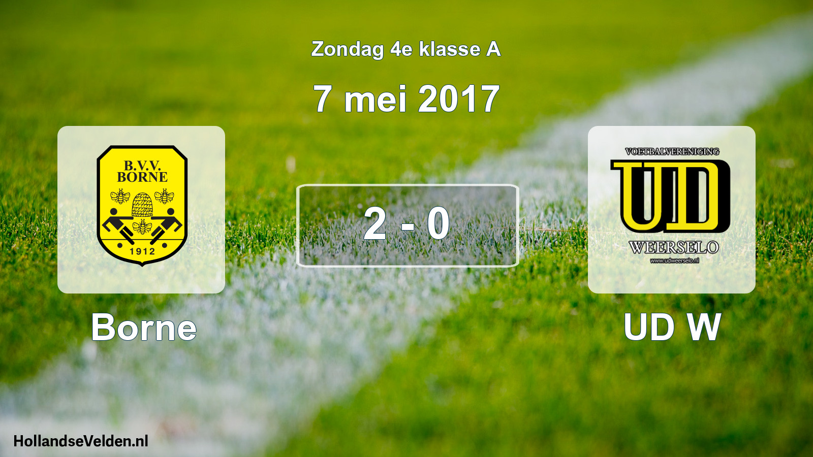 Total number of matches played: Borne - UD W 2 - 0 (7 May 2017)