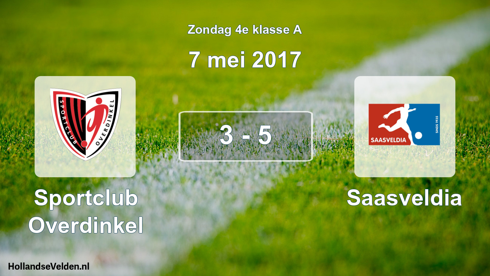 Total number of matches played: Sportclub Overdinkel - Saasveldia 3 - 5 (7 May 2017)