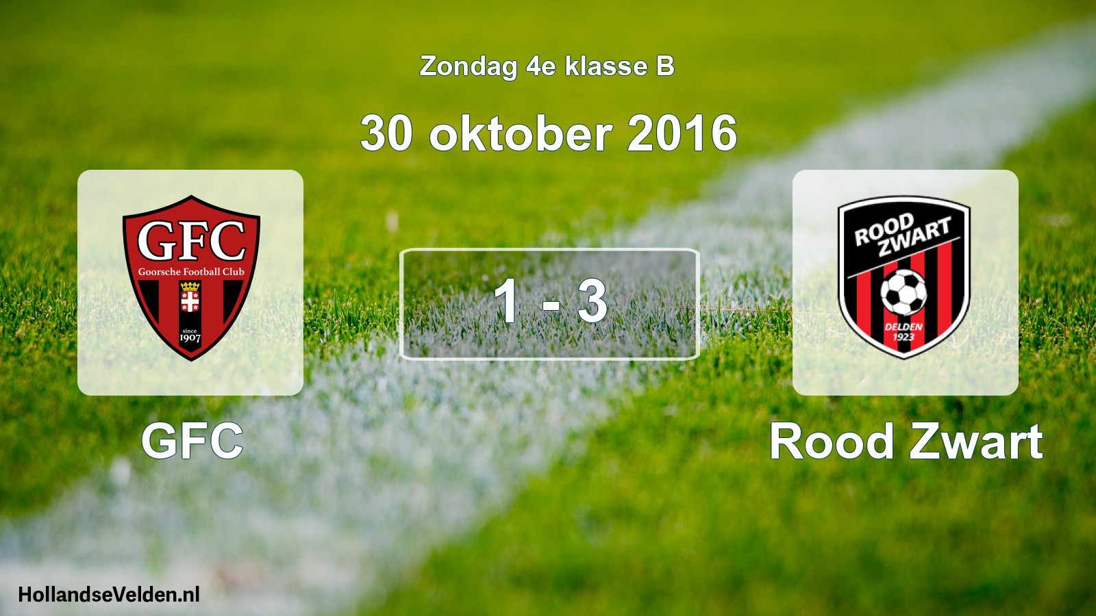 Total number of matches played: GFC - Rood Zwart 1 - 3 (30 October 2016)