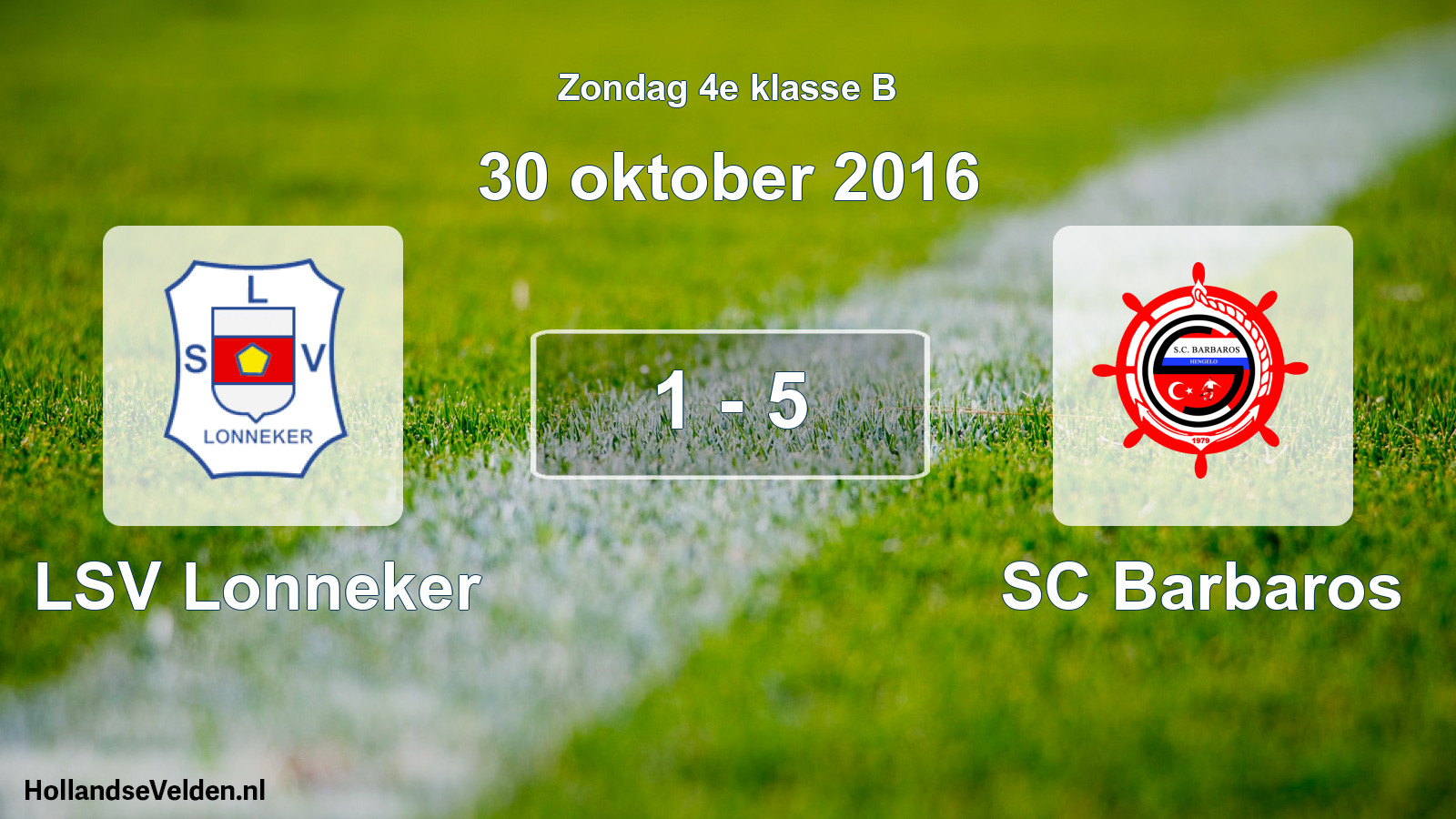 Total number of matches played: LSV Lonneker - SC Barbaros 1 - 5 (30 October 2016)