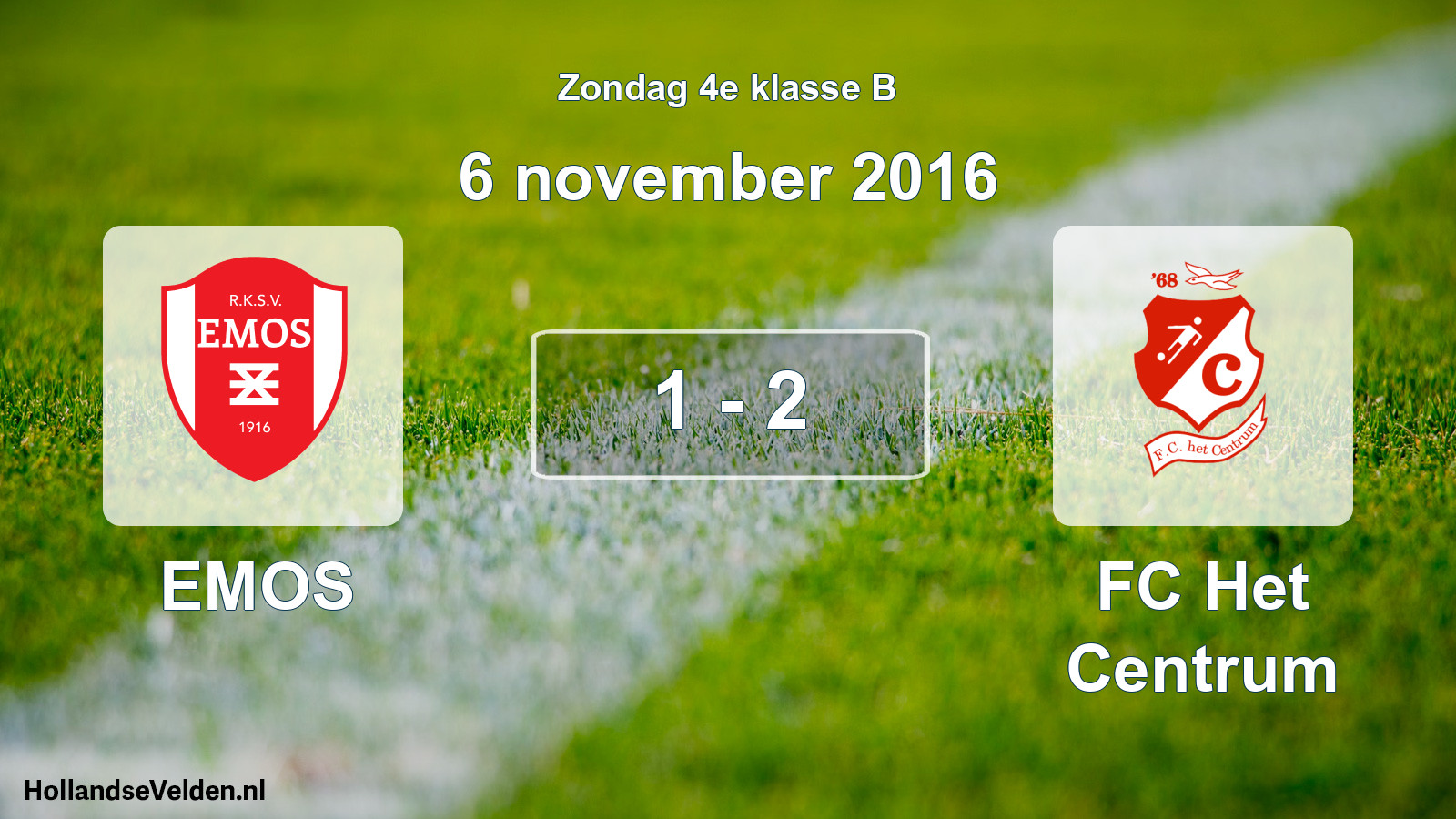Total number of matches played: EMOS - FC Het Centrum 1 - 2 (6 November 2016)