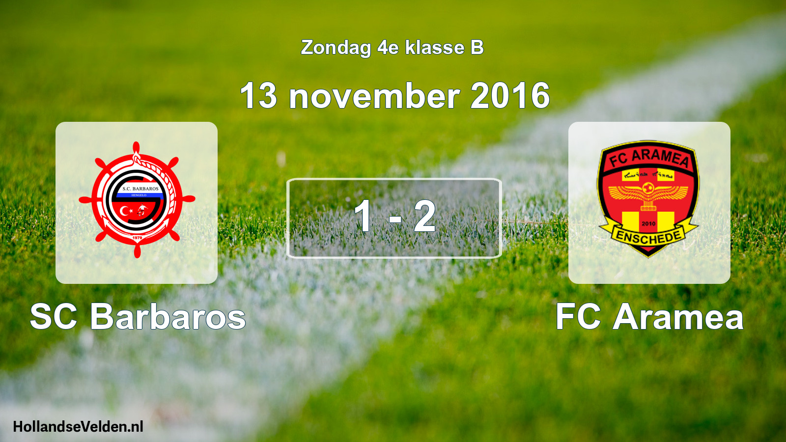 Total number of matches played: SC Barbaros - FC Aramea 1 - 2 (13 November 2016)