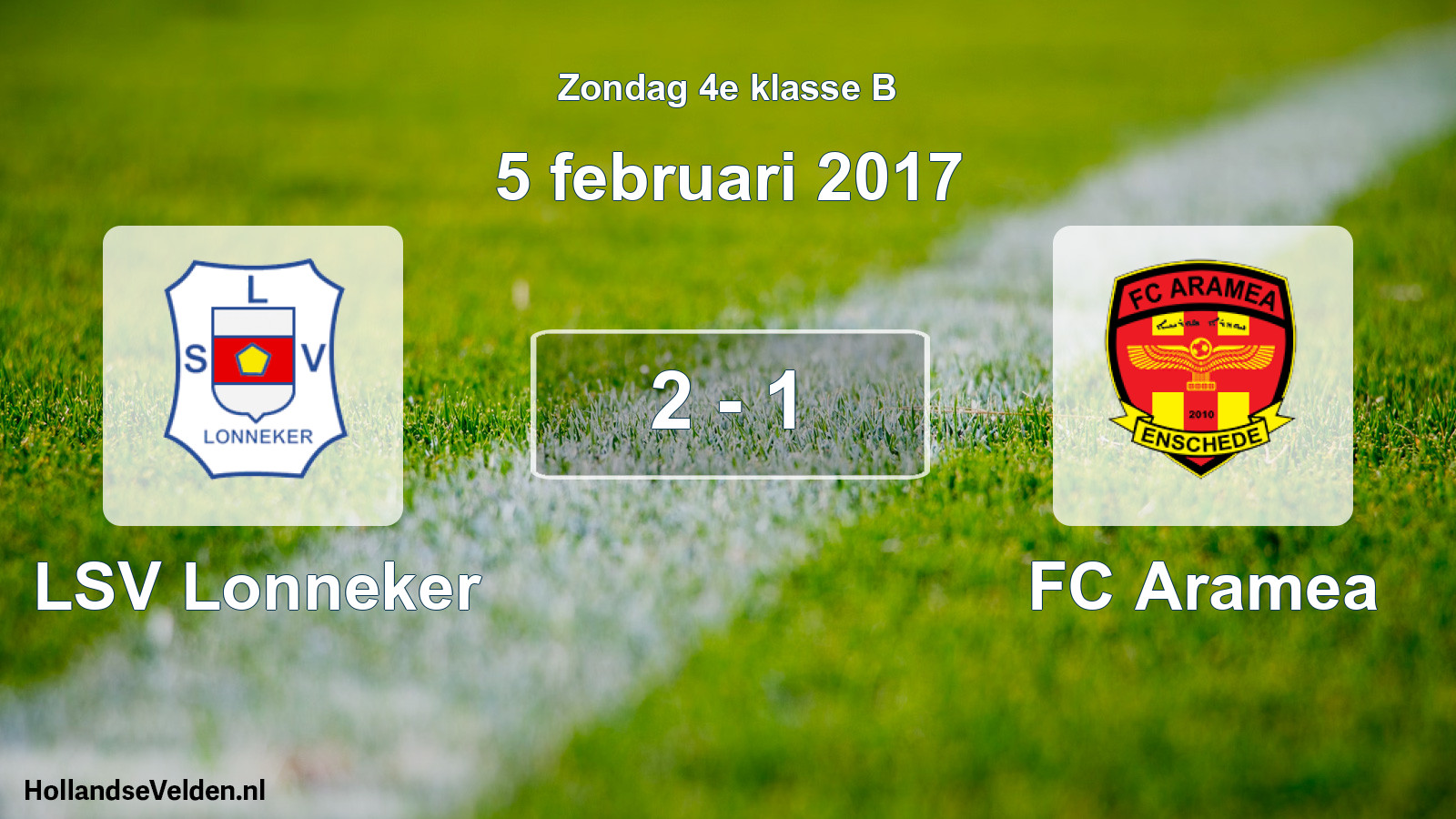 Total number of matches played: LSV Lonneker - FC Aramea 2 - 1 (5 February 2017)