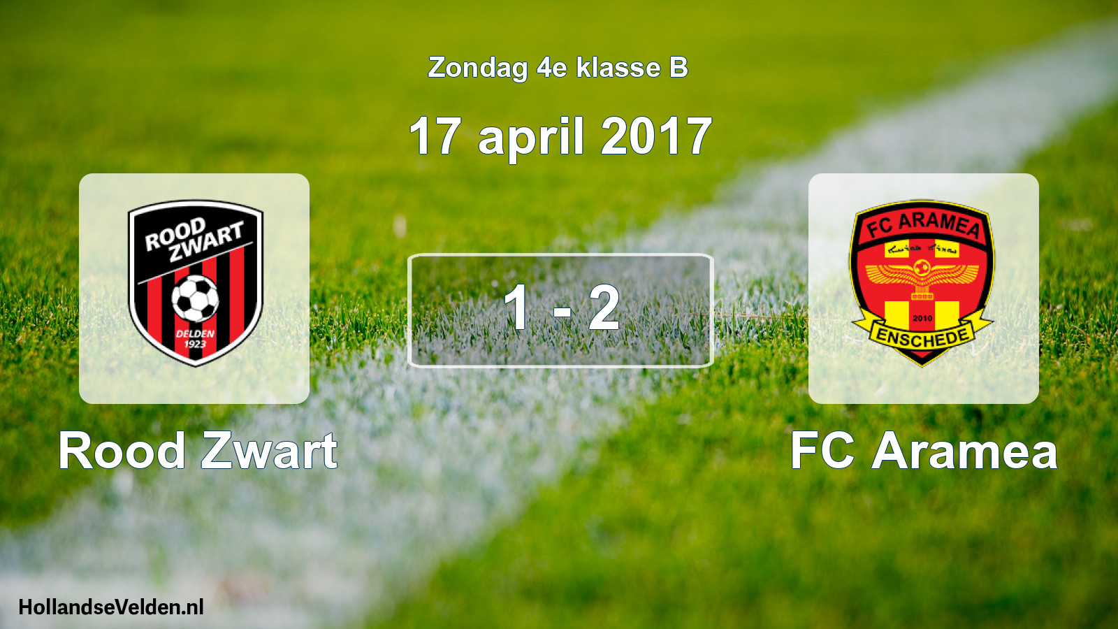 Total number of matches played: Rood Zwart - FC Aramea 1 - 2 (17 April 2017)