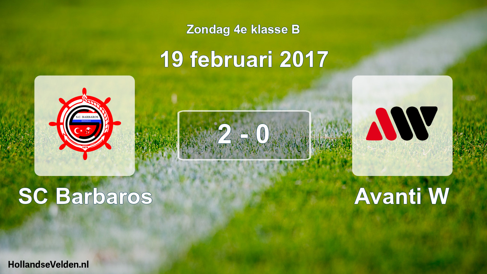 Total number of matches played: SC Barbaros - Avanti W 2 - 0 (19 February 2017)