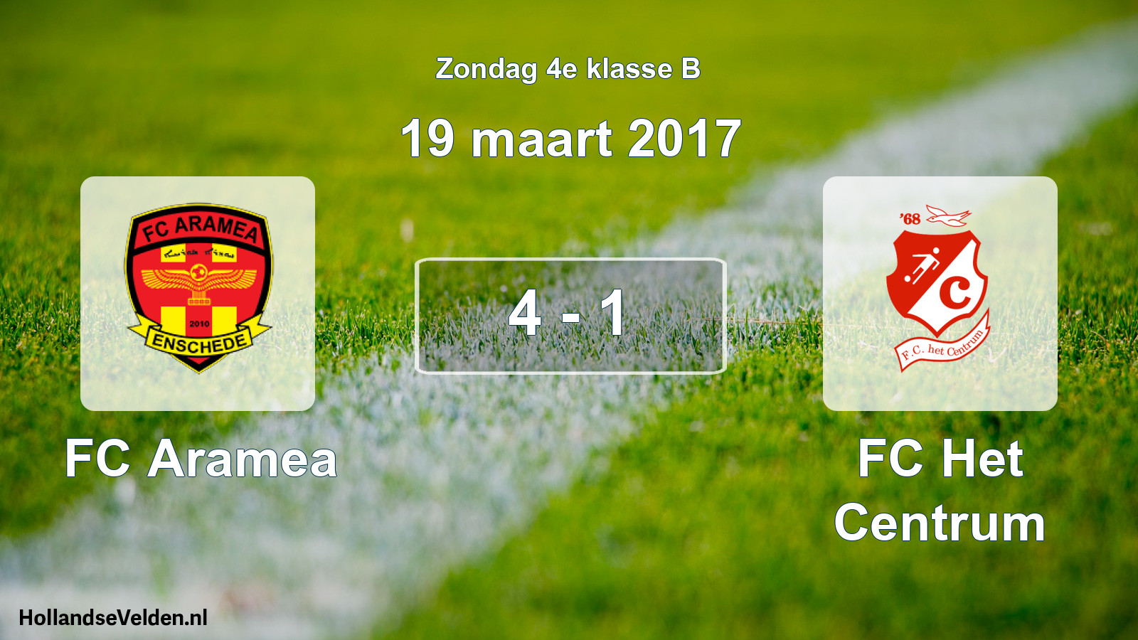 Total number of matches played: FC Aramea - FC Het Centrum 4 - 1 (19 March 2017)