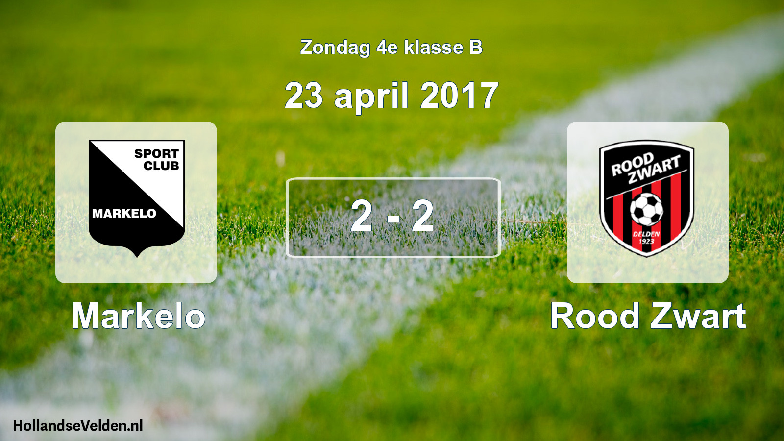 Total number of matches played: Markelo - Rood Zwart 2 - 2 (23 April 2017)