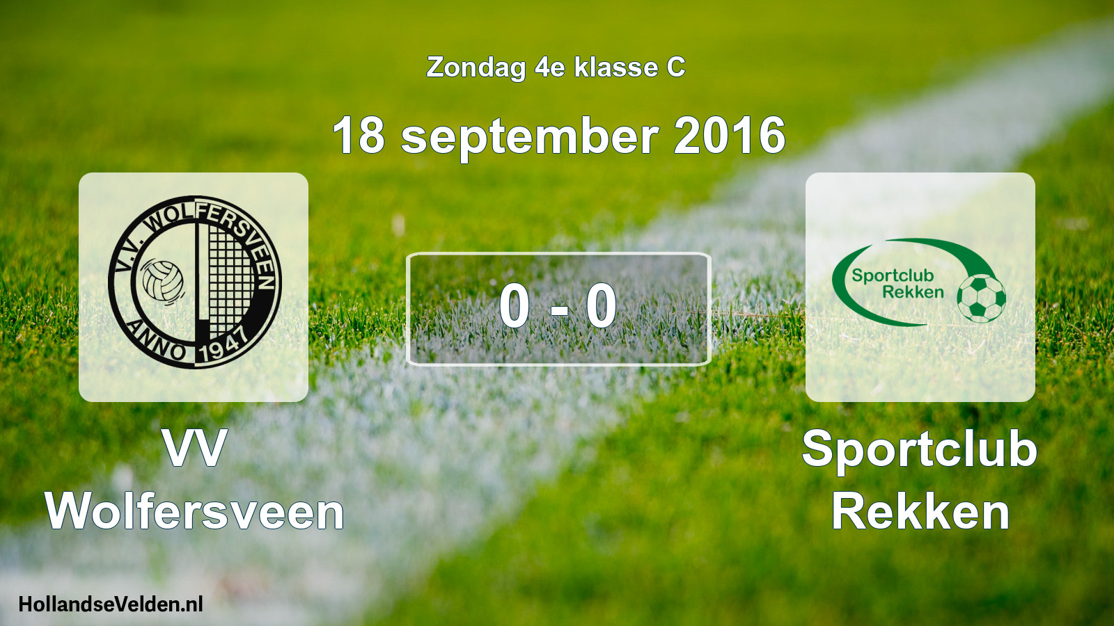 Total number of matches played: VV Wolfersveen - Sportclub Rekken 0 - 0 (18 September 2016)