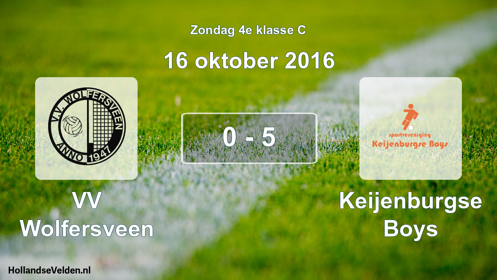 Total number of matches played: VV Wolfersveen - Keijenburgse Boys 0 - 5 (16 October 2016)