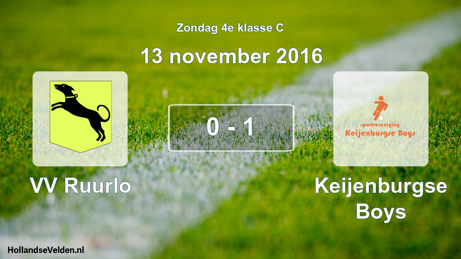 Total number of matches played: VV Ruurlo - Keijenburgse Boys 0 - 1 (13 November 2016)