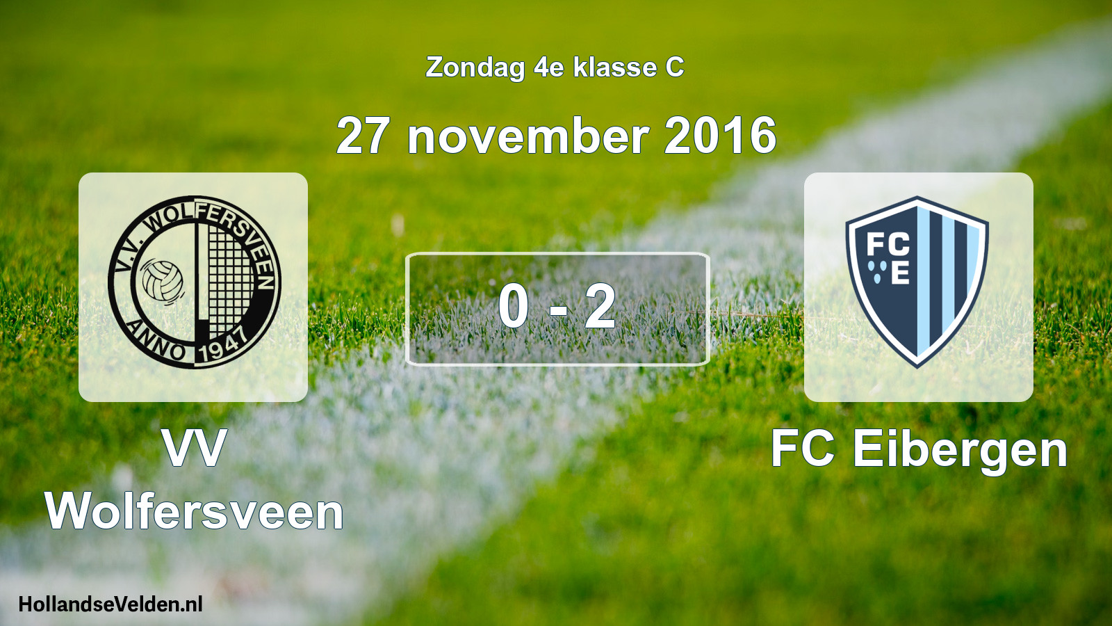 Total number of matches played: VV Wolfersveen - FC Eibergen 0 - 2 (27 November 2016)