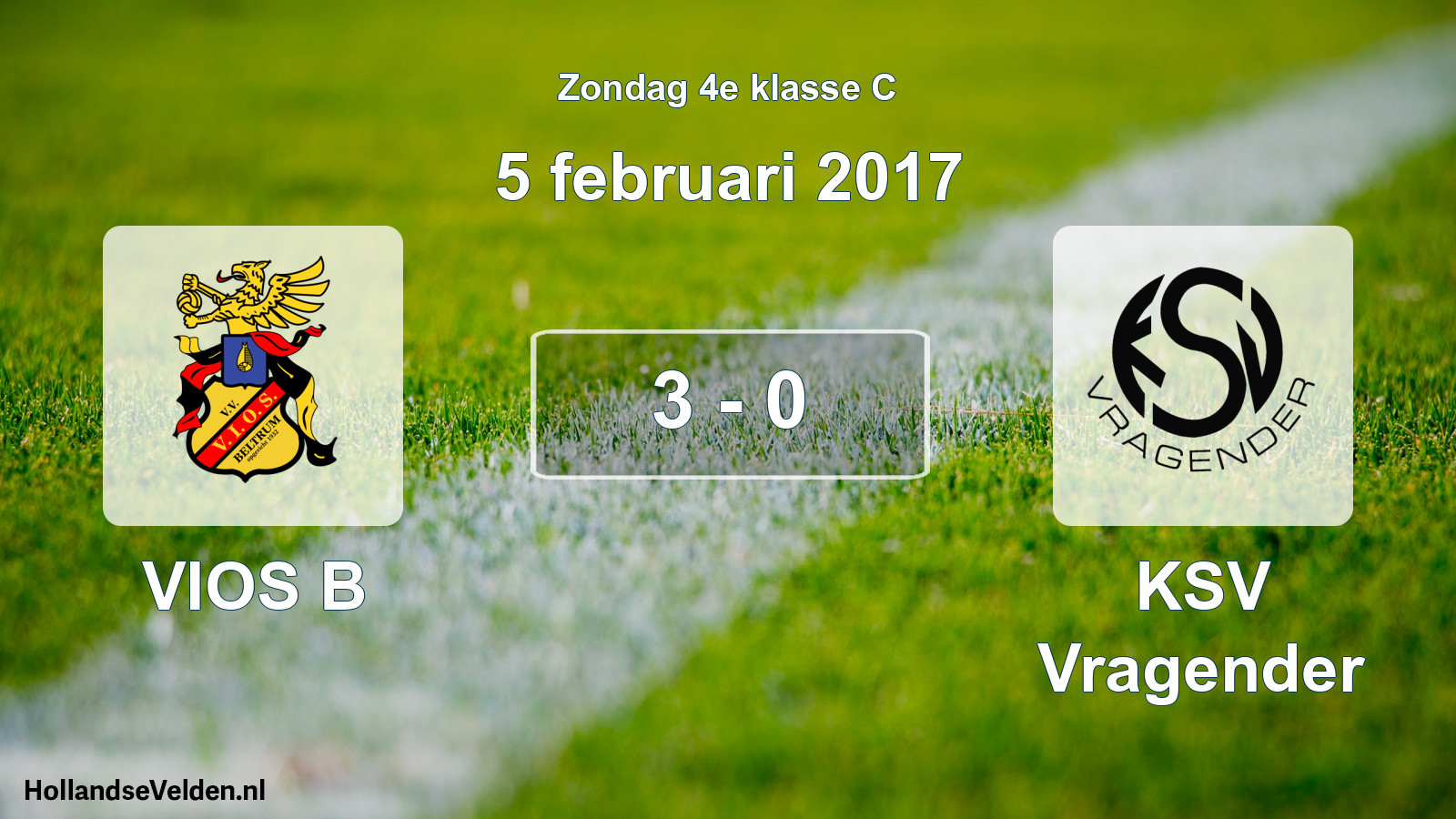 Total number of matches played: VIOS B - KSV Vragender 3 - 0 (5 February 2017)