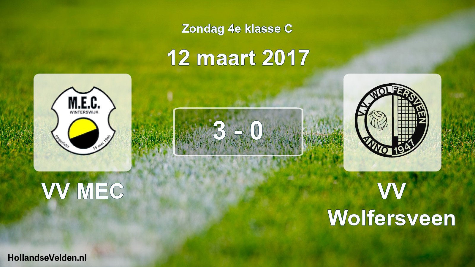 Total number of matches played: VV MEC - VV Wolfersveen 3 - 0 (12 March 2017)