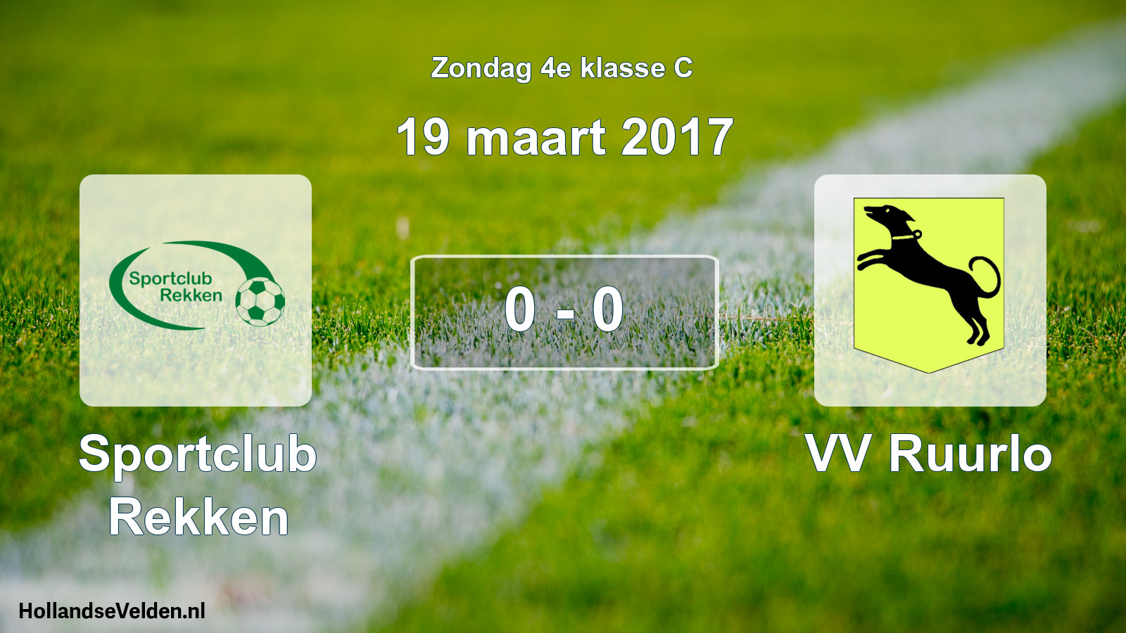 Total number of matches played: Sportclub Rekken - VV Ruurlo 0 - 0 (19 March 2017)