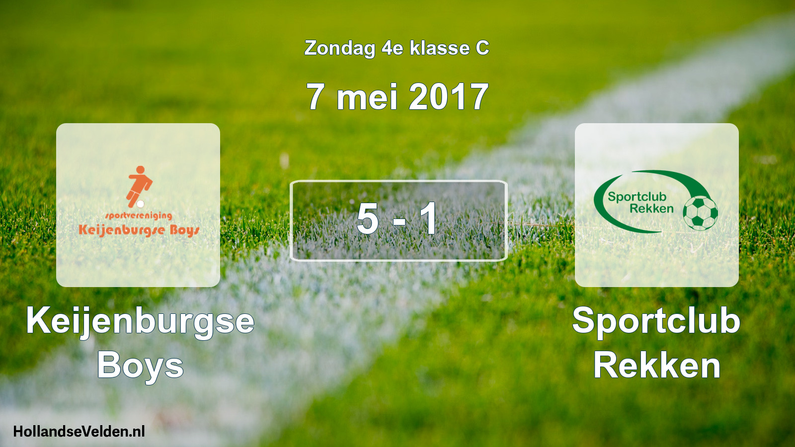 Total number of matches played: Keijenburgse Boys - Sportclub Rekken 5 - 1 (7 May 2017)