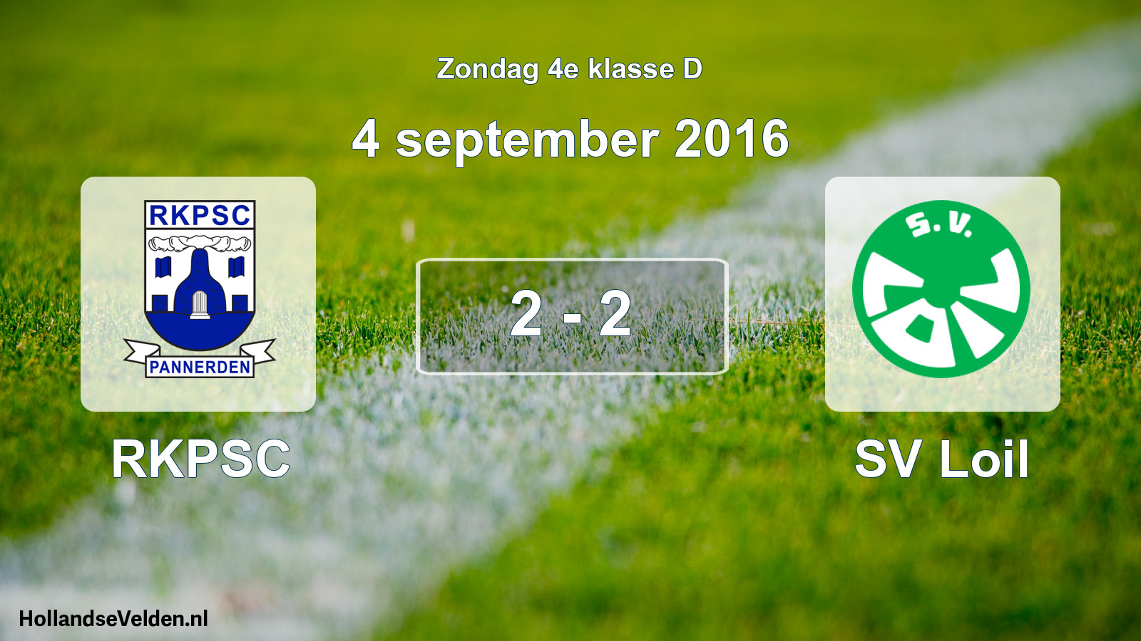 Total number of matches played: RKPSC - SV Loil 2 - 2 (4 September 2016)