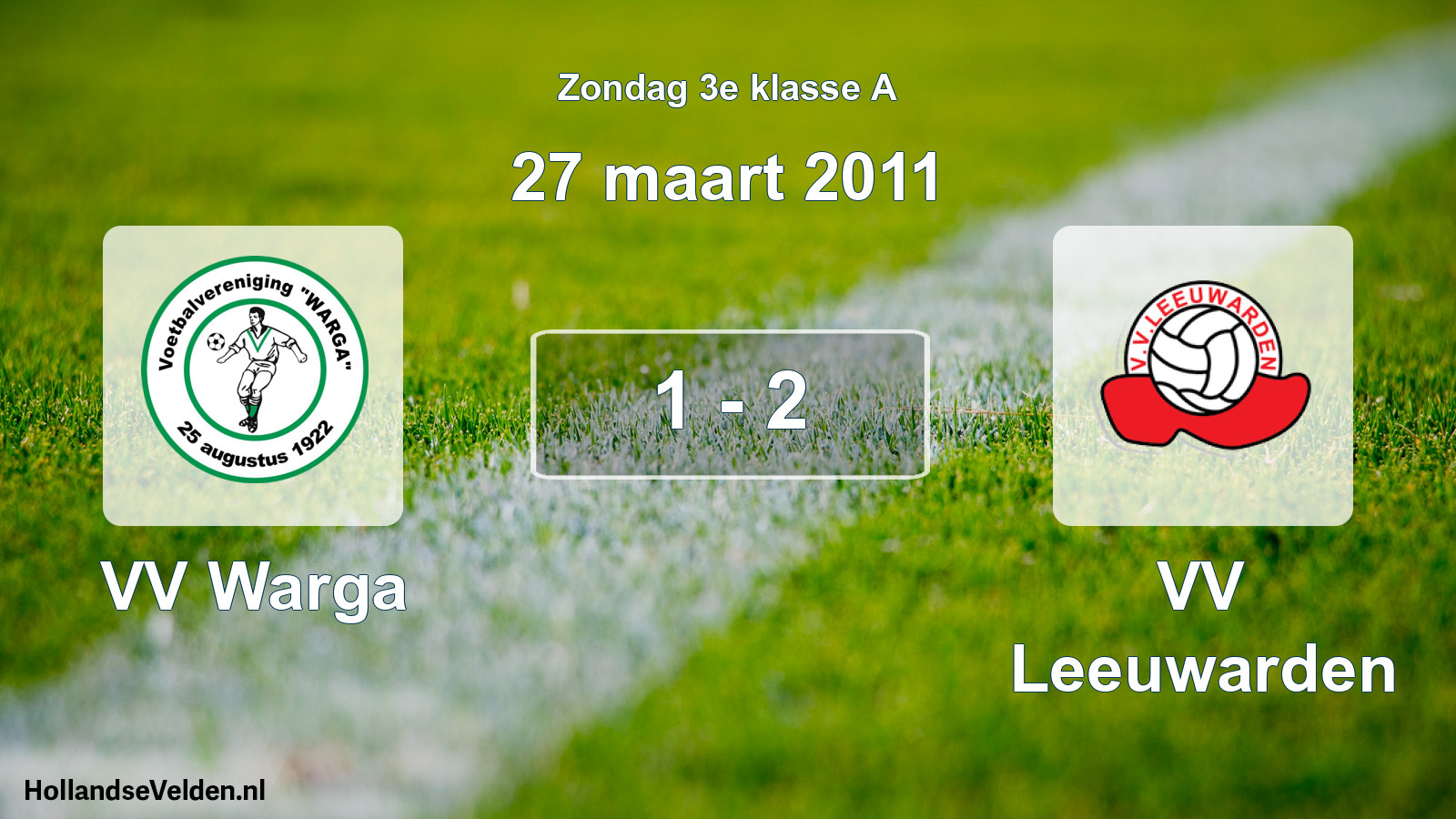 Total number of matches played: VV Warga - VV Leeuwarden 1 - 2 (27 March 2011)