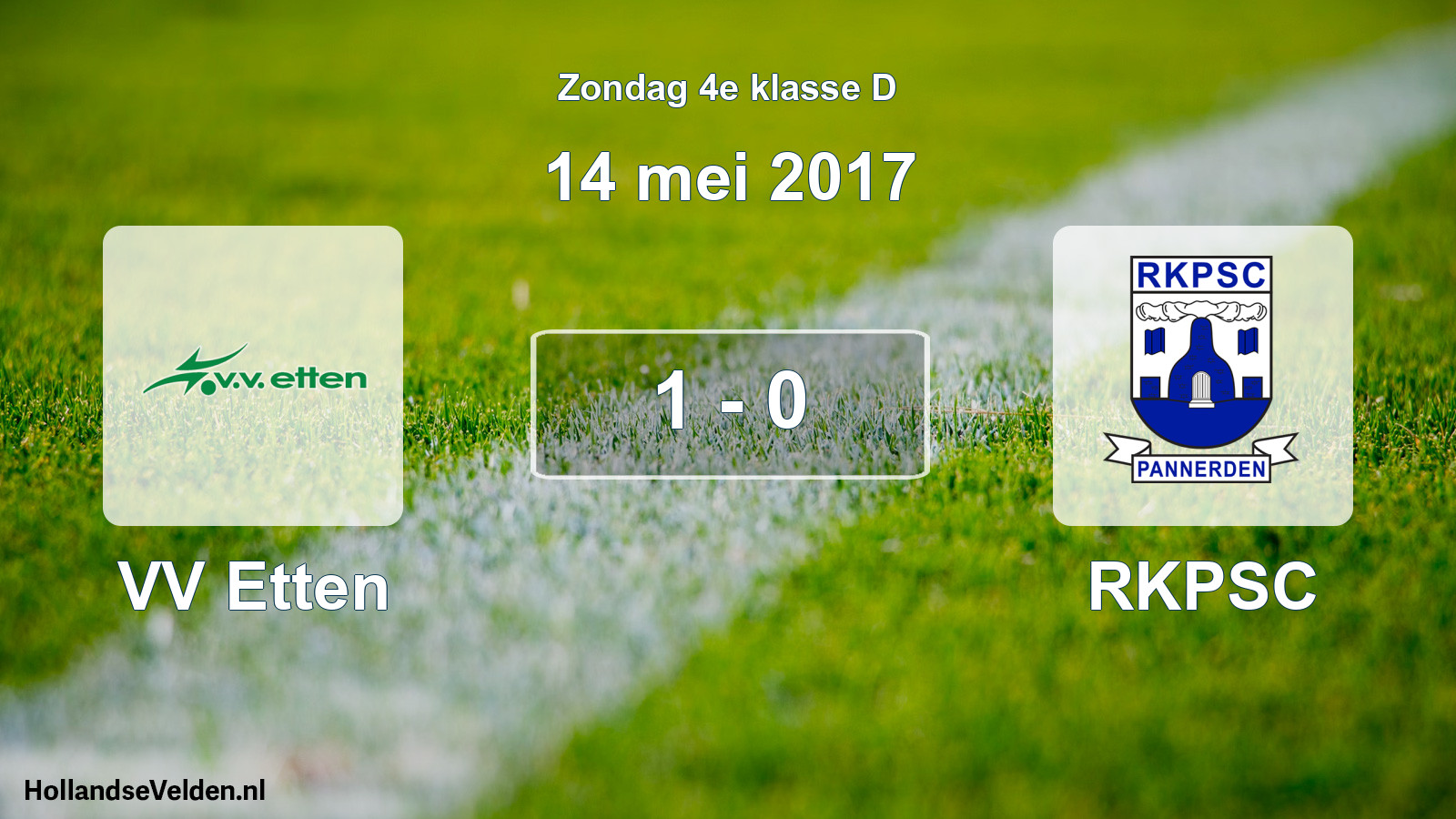 Total number of matches played: VV Etten - RKPSC 1 - 0 (14 May 2017)